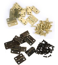 10 / 100 St Mini-Scharniere 18x16mm mit Schrauben für Schatullen Möbel Modellbau