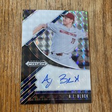 2021 Panini Prizm AUTO A.J. Block Rookie RC Draft Baseball Royals 1/1 RARE SSP