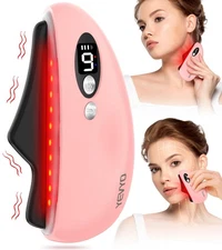 YEVYO Gua Sha Facial Tool Electric Black Obsidian Guasha Tool for Face Chin N...