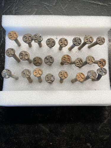 24 Vintage Railroad Date Numbered Nails Various Dates In The 30's