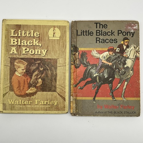 Lot of 2 Walter Farley Books Little Black Pony & Races 1961/1968 HC Ex-Library