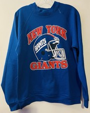 Vintage New York Giants Sweatshirt Large 42-44 NFL Crewneck Trench Blue