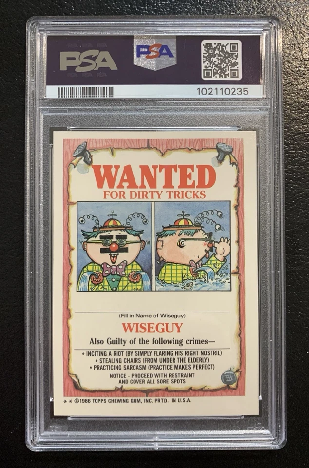 1986 Garbage Pail Kids Duncan Pumpkin 153b PSA 8 NM-MT-NICE PINK SWIRL ERROR TWT - Image 3 of 4