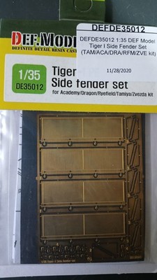 DEF Models 1/35 35012 Tiger I side fenders