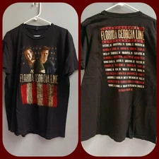 Florida Georgia Line Concert Tour 2014 Shirt Size XL Short Sleeve