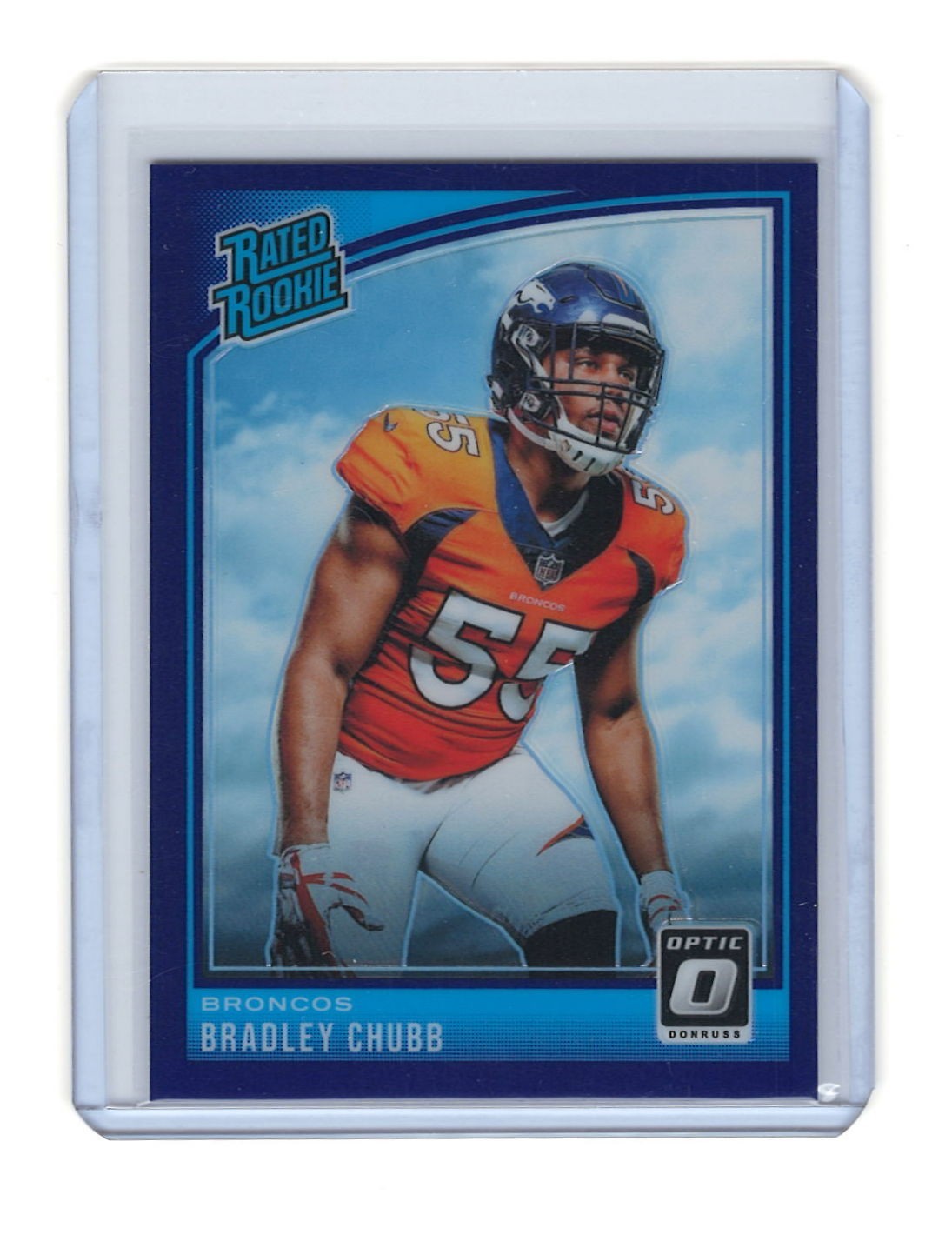 2018 Donruss Optic Rated Rookie Bradley Chubb Purple Prizm RC /50