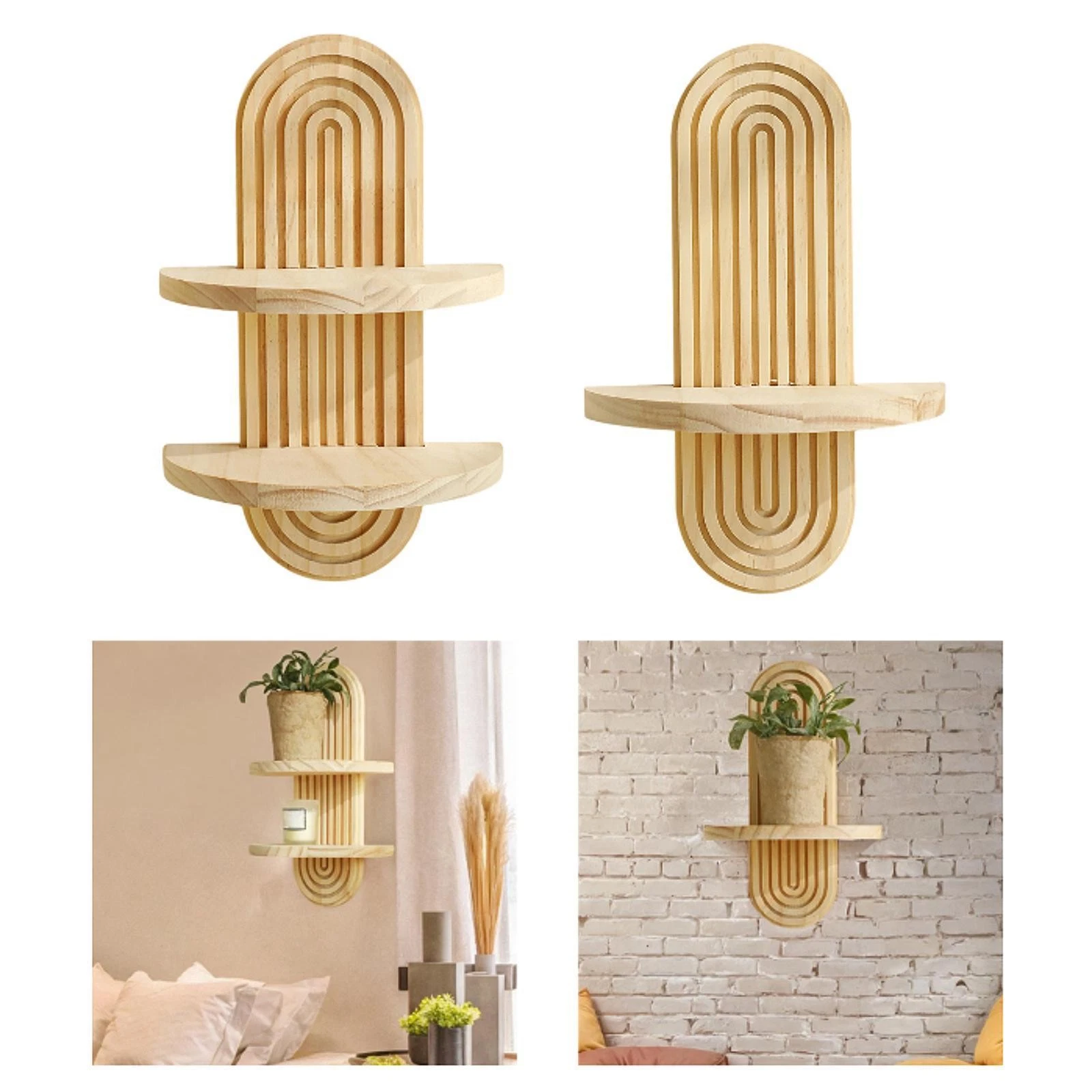 Boho Hanging Shelf Decorative Aesthetic Nursery Decor Ideal Gift Sturdy Easy to