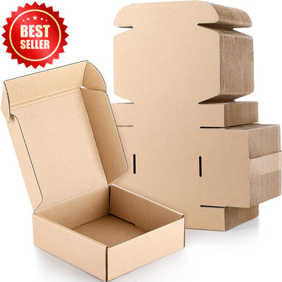100 PC 6x6x2 Shipping Boxes Corrugated Cardboard Mailing Mailer Brown US