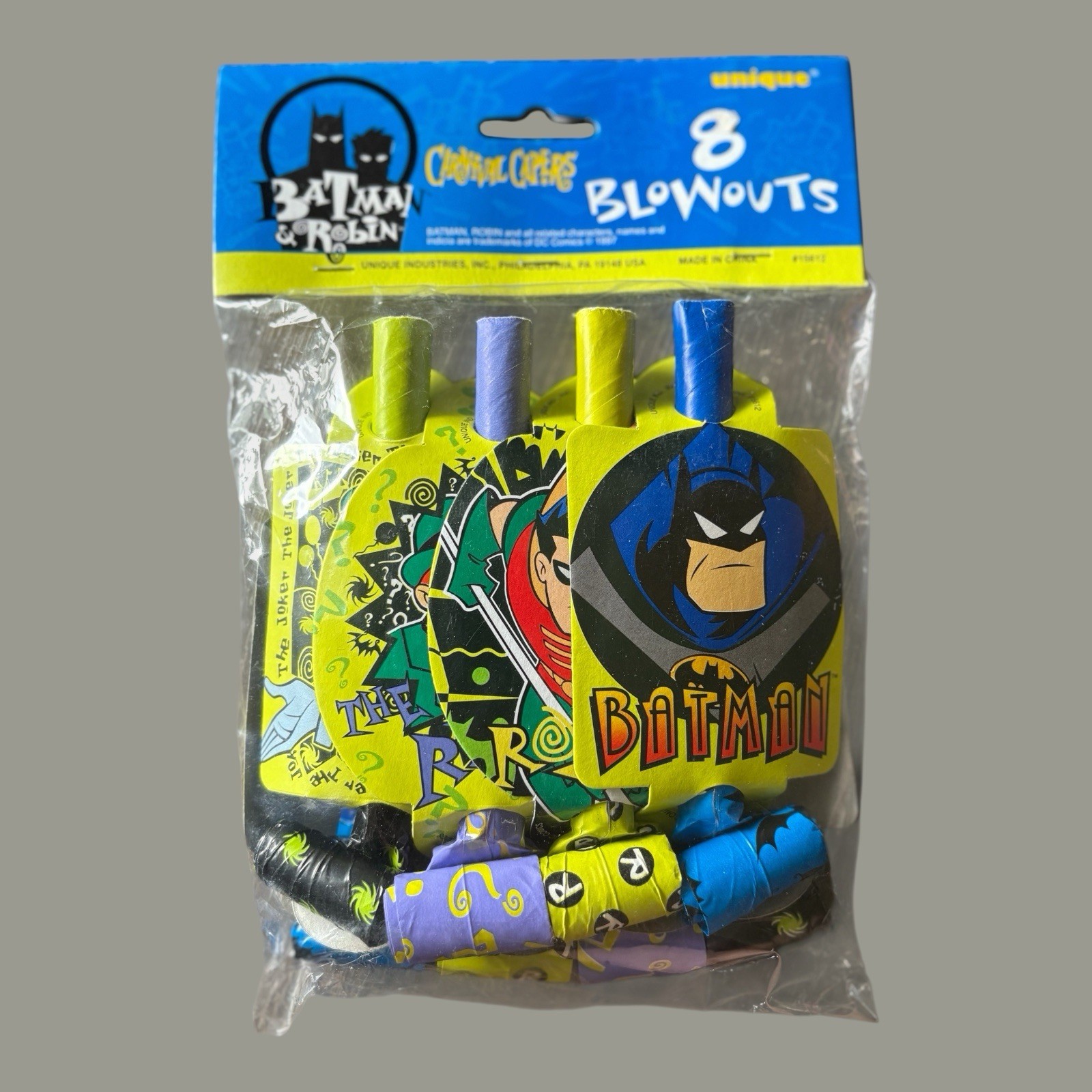 Vintage 1997 Batman & Robin Party Set Plates Napkins DC Comics Retro RARE