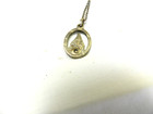 Vintage Catholic Miraculous Mary Silver Tone Religious Medal, W Soil Relic — photo 2
