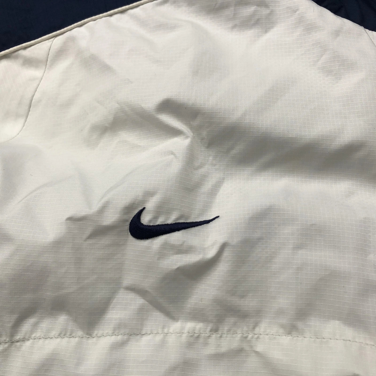 Vintage Nike Jacket Mens XXL Blue White Windbreaker Zip Pockets Lightweight - thumbnail 5