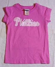 Majestic / Phillies T-Shirt / Kids Girls / Size Medium 5/6 / Pink / Ruiz Back Gr
