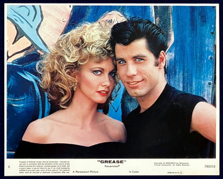GREASE Original Movie Lobby Card 1978 John Travolta Olivia Newton-John Musical