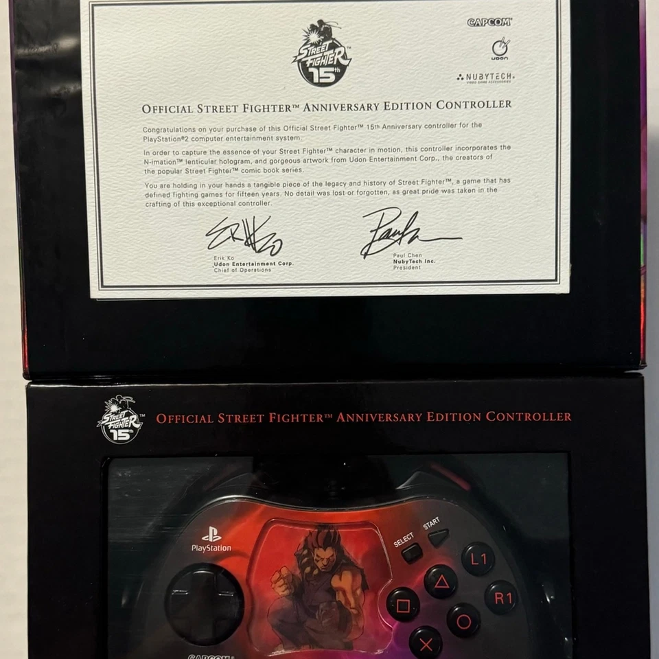 Official Street Fighter 15th Anniversary Edition Controller Akuma Original PS - Image 3 of 4