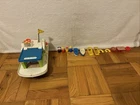Vintage Fisher Price Little People HAPPY HOUSEBOAT 985 W/ Accessories-Incomplete