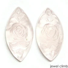 ローズクォーツ 宝石 ルース ≪ペアストーン≫６．３５Ｃ?