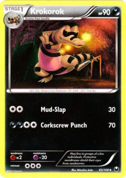 Pokémon Krokorok DEX-65 Uncommon Französisch Good Reverse Holo