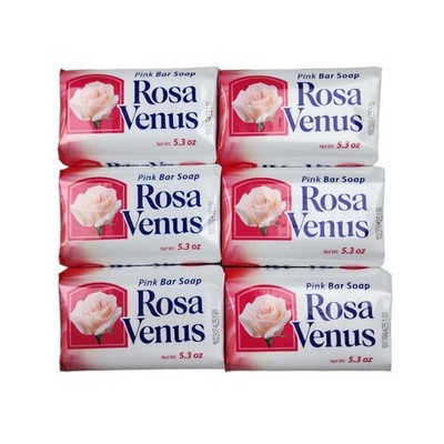 Rosa Venus Pink Bar Soap 3.5 oz   Pack of 6   Free Delivery''