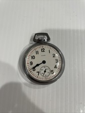 Very Nice Elgin 17j RR Pocket Watch Red Numbers Clean And Runs Good