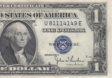 1935-D UNITED STATES SILVER CERTIFICATE $1 "U" (( GEM UNC ))