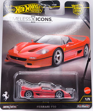 Hot Wheels PREMIUM HW ICONE SENZA TEMPO FERRARI F50 ROSSO 1/5 FPY86
