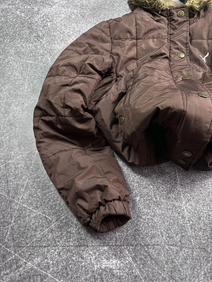 复古 STREETWEAR PUFFER TRAVIS SCOTT BALENCI 风格 FUR HOOD 夹克 90S — 第 2/4 张图片