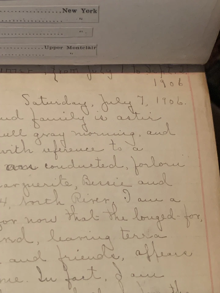 1906 Travel Diary with Photos and Scrap Book by Myra Holmes 3 Books 1 Scrap Book - Image 2 of 4