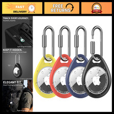 AirTag Holder 4-Pack - Waterproof Shockproof TPU Keychain Case for Keys, Pets, L