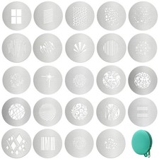 24Pcs M-Size 66mm Stainless Steel Gobos Kit for Optical Snoot Heat-Resistan...
