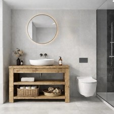 rustic washstand sink unit Large Solid Wood Bathroom Cabinet Rustic Vanity