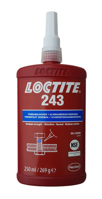 Loctite 243 Schraubensicherung mittelfest 250 ml - MHD 05/2027 - EU-Ware