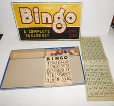 NEAT VINTAGE 1940 MILTON BRADLEY CO BINGO GAME MISSING THE NUMBERS