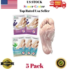 5 Pack Foot Peeling Mask,Exfoliator Peel Off Calluses Dead Skin Callus Remover 