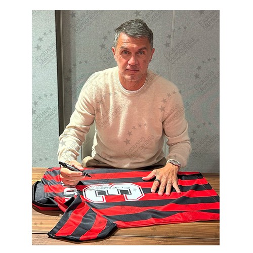 Paolo Maldini Signed AC Milan 1988 Home Football Jersey. Superior Frame - Picture 2 of 4