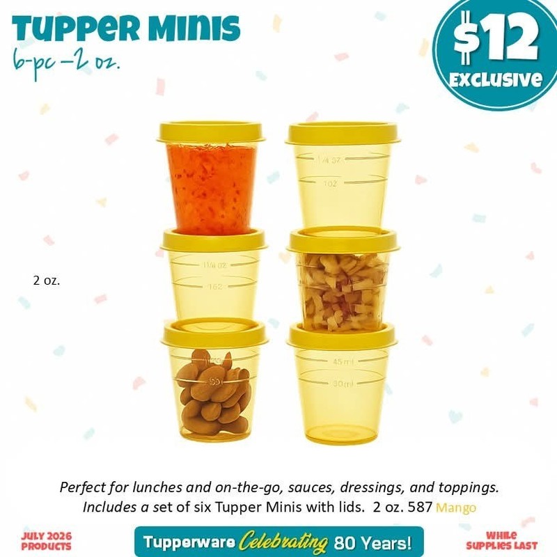 Tupperware Minis 6 Piece Set, 2 Oz