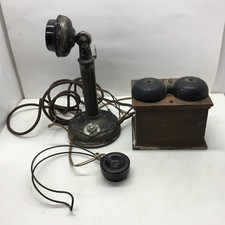 Antique 1901 Kellogg 1901 Candlestick Phone WE Headset Ringer Box…….[S13-6]