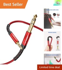 4FT Braided 3.5mm to 6.35mm Stereo Audio Cable - Hi-Fi Sound  Durability