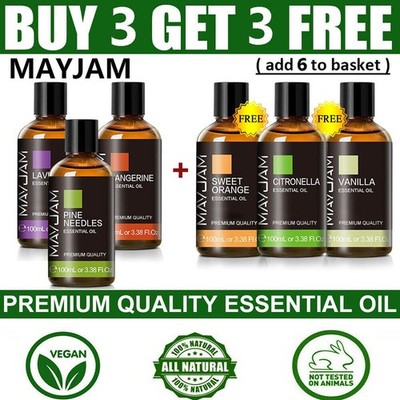 MAYJAM 100ml Ätherisches Öl Reine Therapeutic Öl Natur Aromatherapie Diffusor Öl
