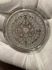 2 oz .999 Silver Aztec Calendar Stone Eagle Warrior Emperor of Tenochtitlan CAP