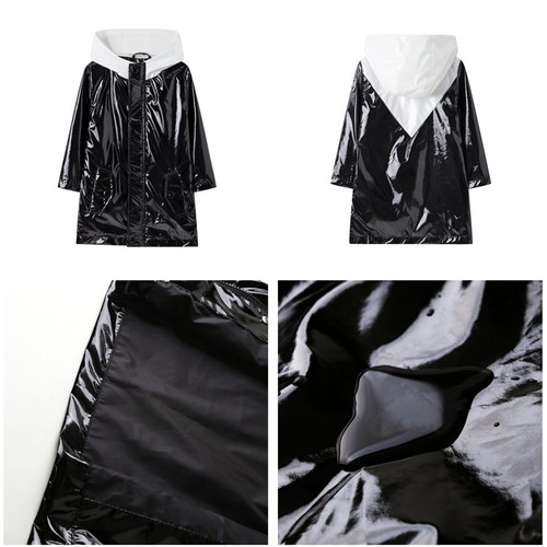 New Kids Teen Raincoat 2-14 Years Classic Rain Trench Parka Wind Resistant Water - Picture 3 of 7