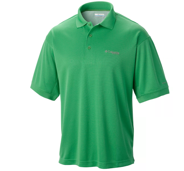 Columbia Omni Shade Pfg Vented Fishing Green Polo Shirt Mens Medium M
