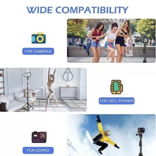 SENSYNE 62" Phone Tripod & Selfie Stick, Extendable Cell Phone Tripod Stand - Zdjęcie 4 z 6
