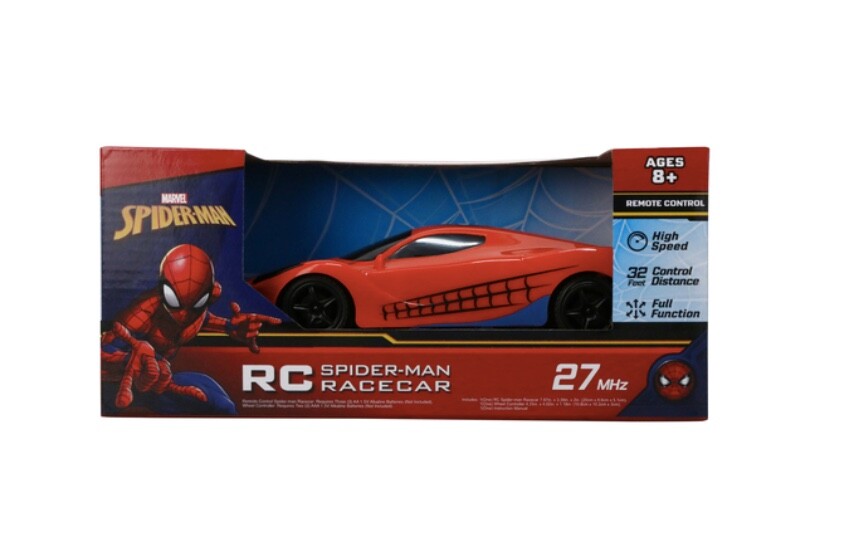 Best Seller Spider Man Remote Control Race Car High Speed 32ft Distance.