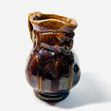 Antique Bennington Rockingham Toby Face Pitcher Jug Small