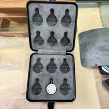 12 Slot Metal Pocket Watch Box Portable Pocket Watch Display Storage