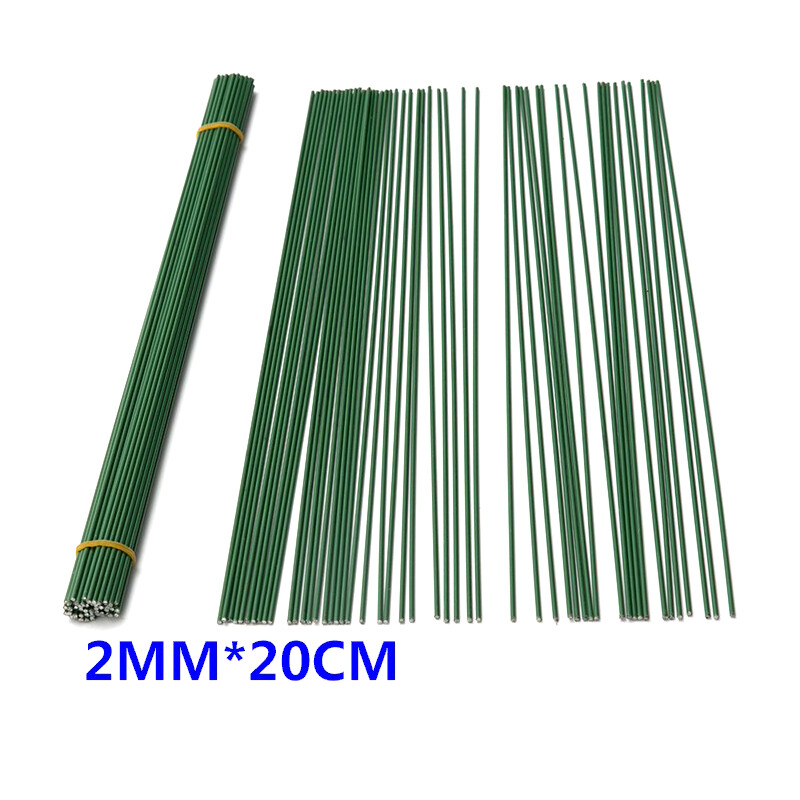 20Pcs 20/30/40cm Artificial Green Flower Stem Floral Material Handmade Wire Stem eBay
