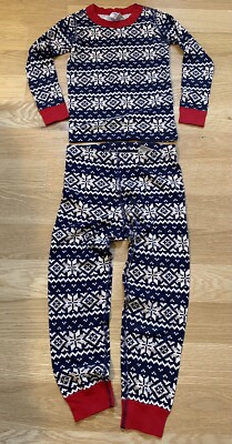 Hanna Andersson~Kids 110 US5~Fair Isle Pajamas PJ~Cotton~Unisex~Winter Holidays