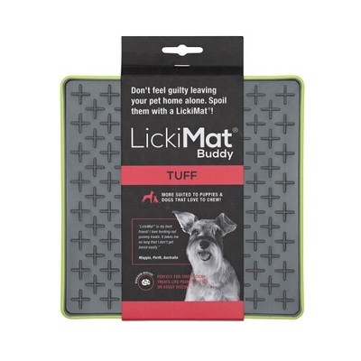 Lickimat Buddy Tuff Slow Food Bowl Anti-Anxiety Licking Mat For Dogs (Green) - 2