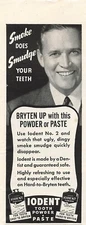 Iodent Tooth Powder Paste Print Ad Vintage Advertisement Dental Advertising 1943