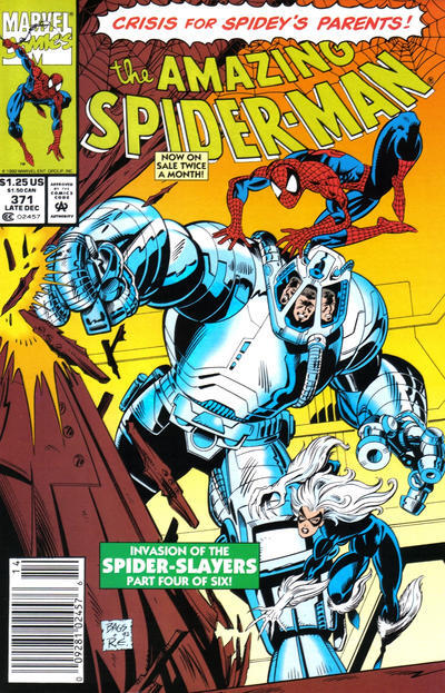 The Amazing Spider-Man #371 Newsstand Cover (1963-1998) Marvel Comics